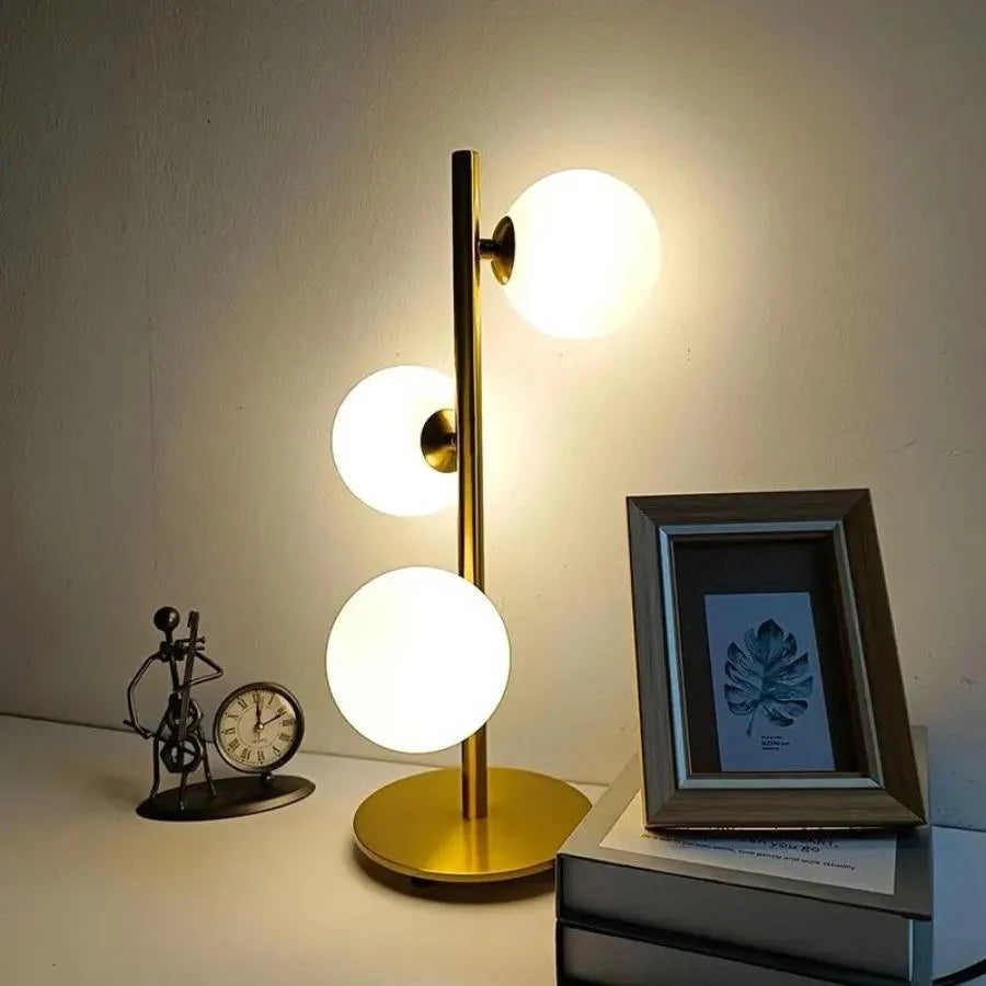 Lampa Mustafa 3x G9 Białe Złoto