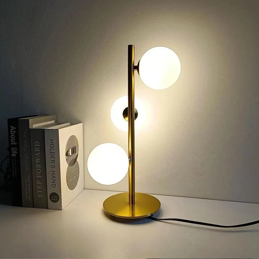 Lampa Mustafa 3x G9 Białe Złoto