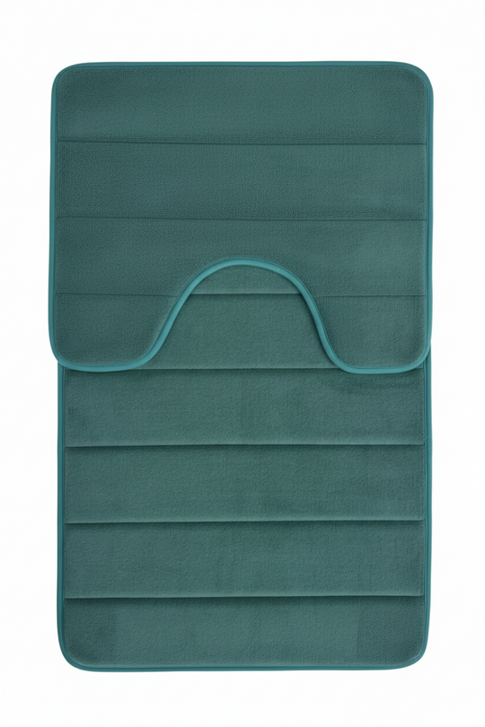 Dywaniki łazienkowe, 80x50 cm / 50x40 cm, zielone, antypoślizgowe, chłonne, zestaw 2 dywaników łazienkowych Domyślny tytuł Alessandro Design