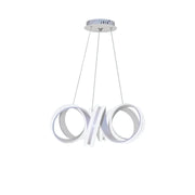 Żyrandol wiszący LED INFINITY TWIST 180 W z pilotem, falisty, zimne/ciepłe/neutralne światło, ściemnialny, biały, regulowana wysokość