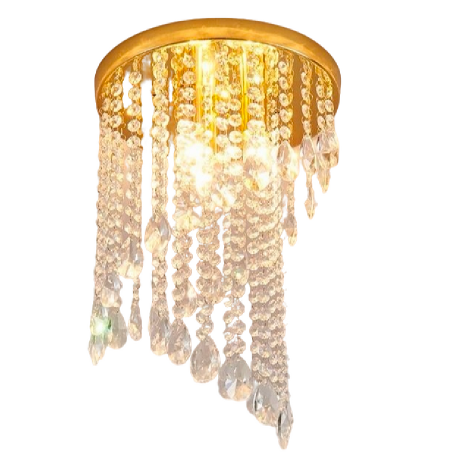 LINDERHOF Petito Crystal Chandelier, średnica 25 cm, 2*E14, błyszczące złoto