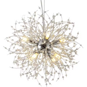 Żyrandol kryształowy Schönbrunn, 6x G9, średnica 38 cm, błyszczący chrom, nowoczesny design