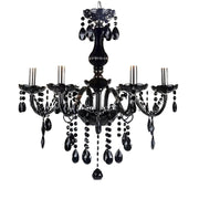 Żyrandol kryształowy ALNWICK Eleganza, 5xE14, średnica 48 cm, czarny, regulowana wysokość