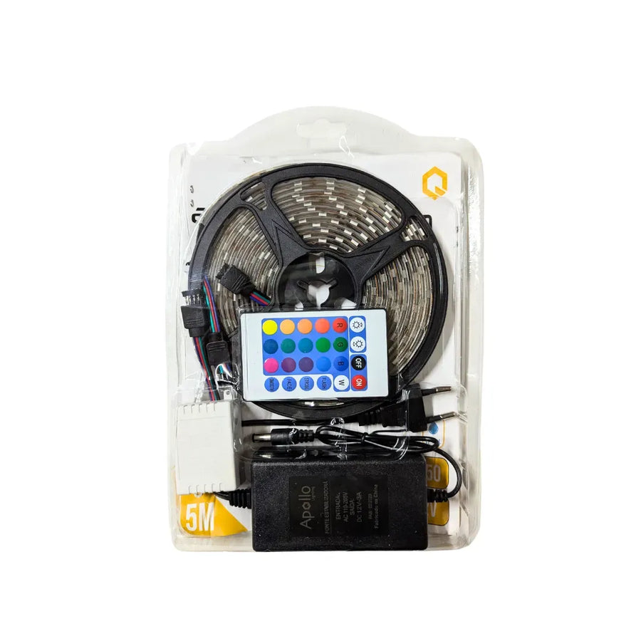Zestaw taśm LED 5050 5m z pilotem, RGB, 10W/m, 5m, IP44