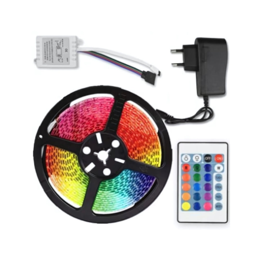 Zestaw taśm LED 2835 z pilotem, RGB, 10W/m, 5m, IP44