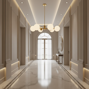 Żyrandol wiszący LOFT, 6x E27, złoty
