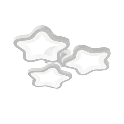 Żyrandol LED STELARIUM 22W, 3 gwiazdki, zimne światło, biały