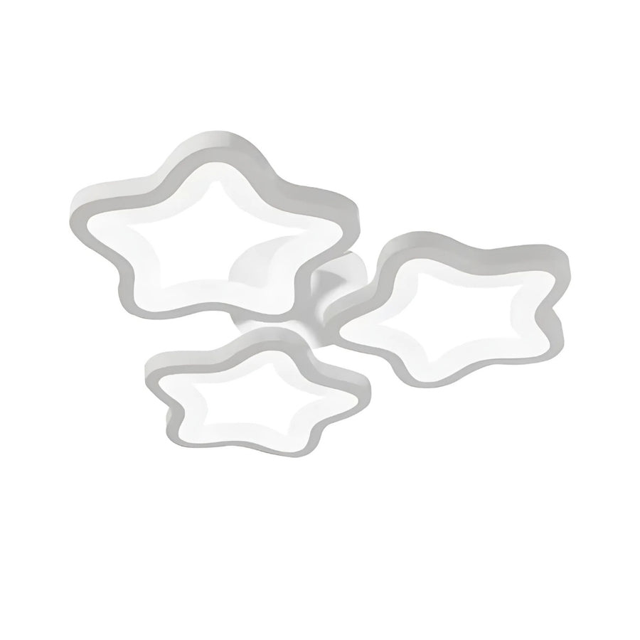 Żyrandol LED STELARIUM 22W, 3 gwiazdki, zimne światło, biały