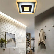 Żyrandol LED MORNIKA 14W, średnica 25 cm, kwadratowy, światło neutralne, biały